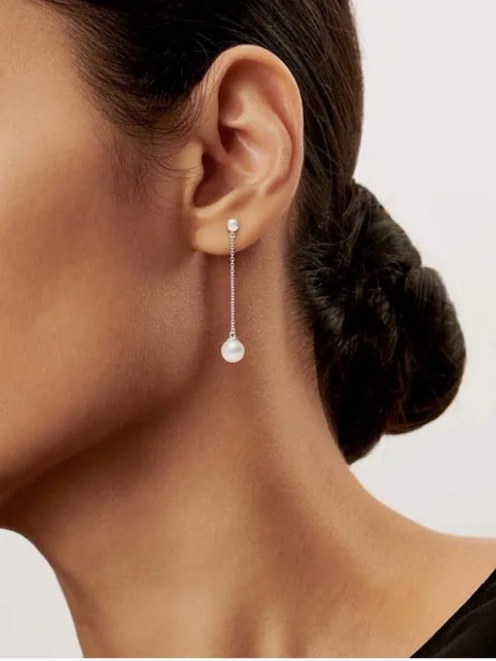 Tiffany & Co. Ziegfield Collection Silver Pearl Drop Earrings with Pouch - Picture 6 of 6